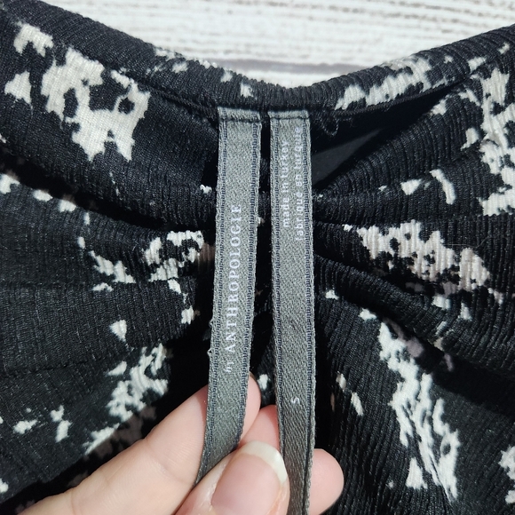 Anthropologie Floral Black Women's Cropped Top, Size S - Picture 4 of 6